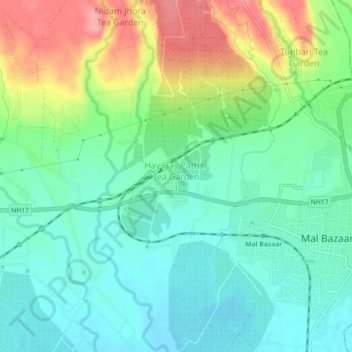 Hay Hay Pathar Tea Garden I topographic map, elevation, terrain
