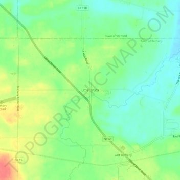 Little Canada topographic map, elevation, terrain