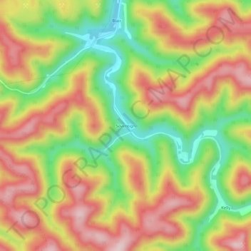 Sovereign topographic map, elevation, terrain