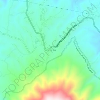 Sekincau topographic map, elevation, terrain