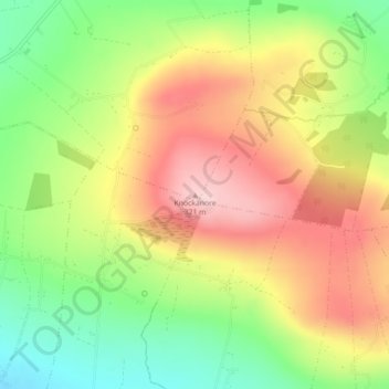 Knockanore topographic map, elevation, terrain