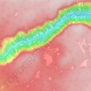 Silver Cord Cascade topographic map, elevation, terrain