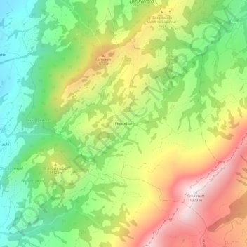 Finishütte topographic map, elevation, terrain
