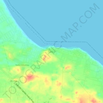Taiba topographic map, elevation, terrain