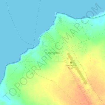 Maningrida topographic map, elevation, terrain