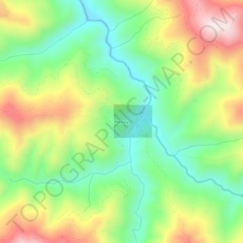 Penney topographic map, elevation, terrain