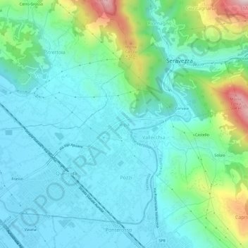 Ripa topographic map, elevation, terrain