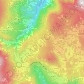 Virti topographic map, elevation, terrain