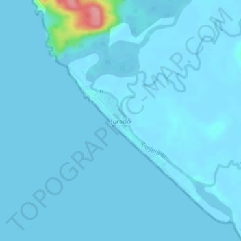 Juradó topographic map, elevation, terrain