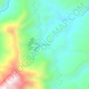El Carmen topographic map, elevation, terrain