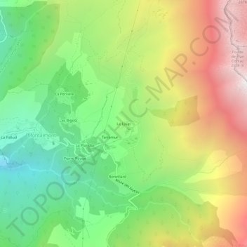 Le Loup topographic map, elevation, terrain