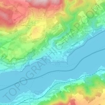 Wangen topographic map, elevation, terrain