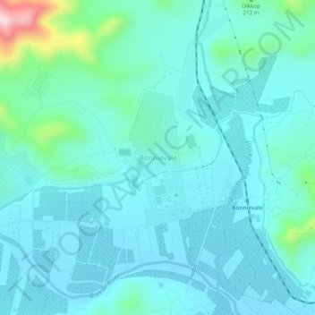Bonnievale topographic map, elevation, terrain