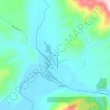 Petrolia topographic map, elevation, terrain