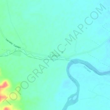Callejas topographic map, elevation, terrain