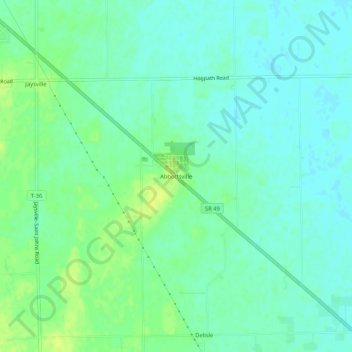 Abbottsville topographic map, elevation, terrain