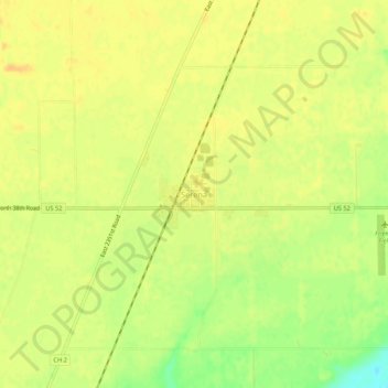 Serena topographic map, elevation, terrain