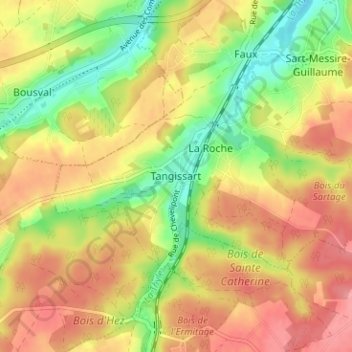 Tangissart topographic map, elevation, terrain