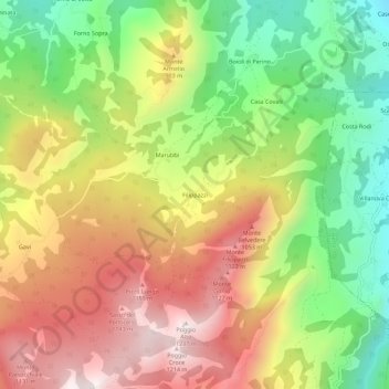 Filippazzi topographic map, elevation, terrain