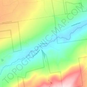 Peasleeville topographic map, elevation, terrain