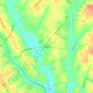 Cold Water topographic map, elevation, terrain