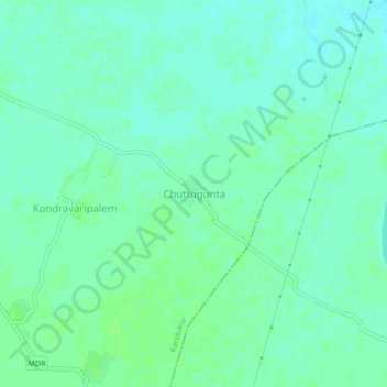 Chuttugunta topographic map, elevation, terrain