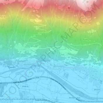 Siro topographic map, elevation, terrain