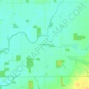 South Warsaw topographic map, elevation, terrain