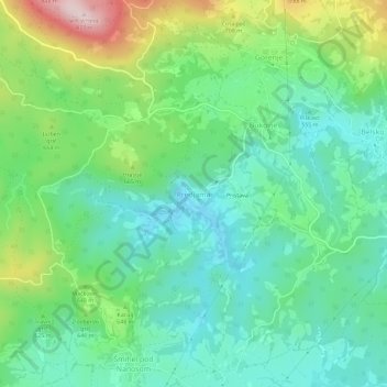 Predjama topographic map, elevation, terrain