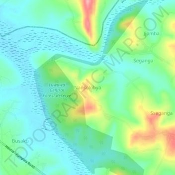 Nansolobya topographic map, elevation, terrain