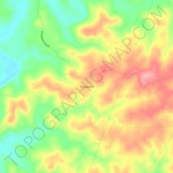 Elizabeth topographic map, elevation, terrain