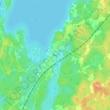 Diö topographic map, elevation, terrain