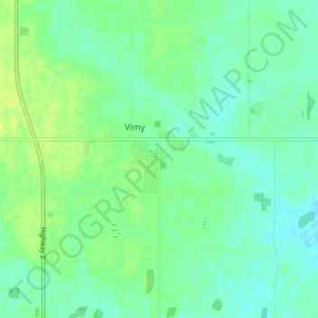 Vimy topographic map, elevation, terrain