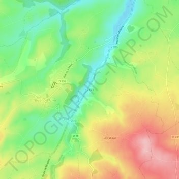 La Cité topographic map, elevation, terrain