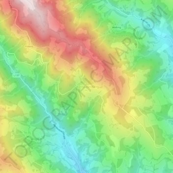 Oberleidenberg topographic map, elevation, terrain