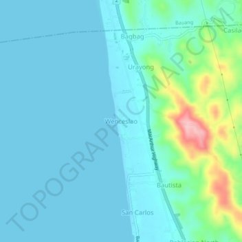 Wenceslao topographic map, elevation, terrain
