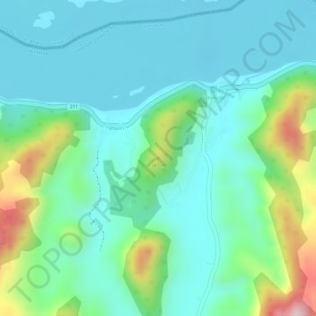 Phu Thok topographic map, elevation, terrain