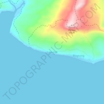 Lagundi topographic map, elevation, terrain