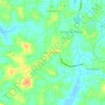Kottenelloor topographic map, elevation, terrain