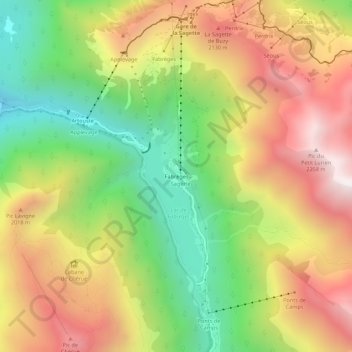 Fabrèges topographic map, elevation, terrain
