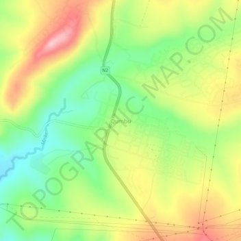 Qumbu topographic map, elevation, terrain