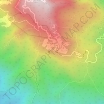 Monks' Lookout topographic map, elevation, terrain