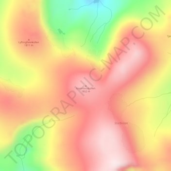 Namnlauskollen topographic map, elevation, terrain