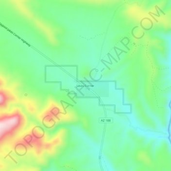 Jakes Corner topographic map, elevation, terrain