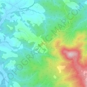 Querceto topographic map, elevation, terrain