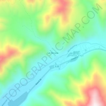 Las Terrazas topographic map, elevation, terrain