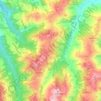 Colledoro topographic map, elevation, terrain