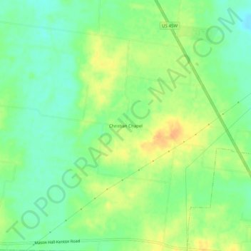 Christian Chapel topographic map, elevation, terrain