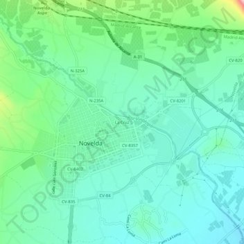 La Cruz topographic map, elevation, terrain