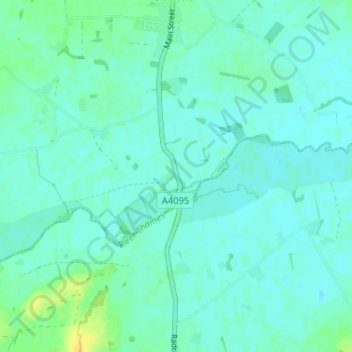 Radcot topographic map, elevation, terrain